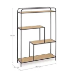 Knjižna omara ELYOT 4P ima kovinsko ogrodje in ratan kombinacijo. Samo za interno uporabo. Material: - Kovina - Ratan Barva: - Črna Dimenzije: širina: