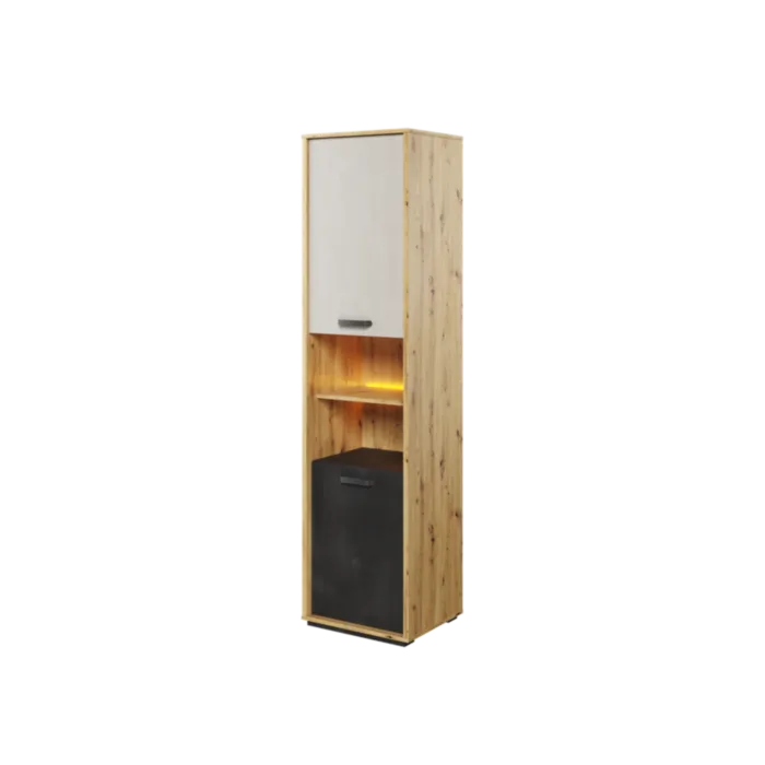 Knjižna omara KINDER je eleganten kos pohištva, ki popestri vaš prostor. Njen poseben dizajn vas bo navdušil, saj prinese vašemu prostoru eleganco in