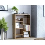 Knjižna polica BELLA je narejena iz kvalitetne laminirane plošče v hrast barvi. Material: - Laminirana plošča Barve: - Hrast Dimenzije: - V: 115 cm x Š: