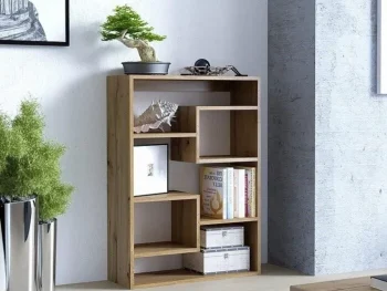 Knjižna polica BELLA je narejena iz kvalitetne laminirane plošče v hrast barvi. Material: - Laminirana plošča Barve: - Hrast Dimenzije: - V: 115 cm x Š: