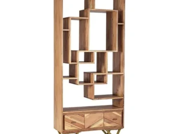 Knjižni poličnik 1C RAIDA je narejen iz lesa in kovinskih nog. Okvir je iz akacijevega lesa. Material: - Les - Kovina Dimenzije: širina: 80cm globina: 30cm