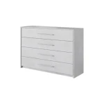 Komoda AMARELA 2 je narejena iz trpežne laminirane plošče debeline 16 mm. Robovi so ABS in ima moderne linije. Vsebuje 4 predale. Odlično se poda h ostalim