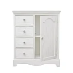 Komoda BLANC 1A-4C je narejena iz MDF-ja, ima zaključek bele mat barve. Ročaji so iz polismole. Material: - MDF - Polismola Barva: - Bela mat Dimenzije: