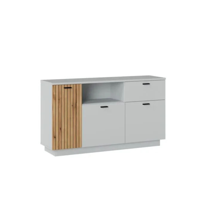 Komoda VIVIJA Komoda VIVIJA je eleganten kos pohištva, ki popestri vaš prostor. Njen poseben dizajn vas bo navdušil, saj prinese vašemu prostoru eleganco in