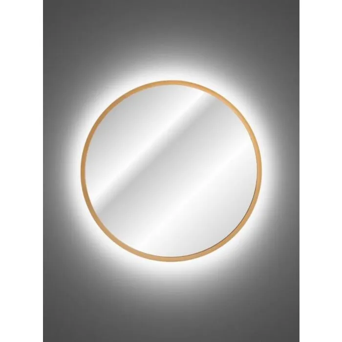 Kopalniško ogledalo ESTRA 60 Kopalniško ogledalo ESTRA 60 je narejeno iz kvalitetnih materialov in se prilega v vsako kopalnico. Imat zlat okvir ter LED trak s toplo barvo, ki je