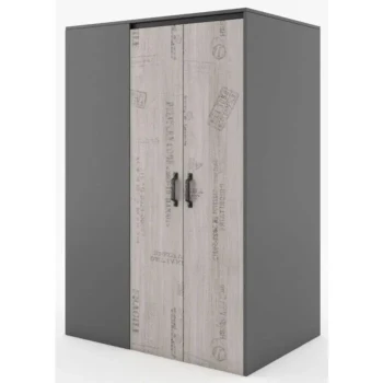 Kotna garderobna omara MAJA - leva je novi hit leta. Vrata imamo na svoji levi strani, ko jih odpremo lahko vstopimo noter v omaro in imamo na svoji desni