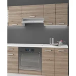 Kuhinja META 170 x 250 cm je kuhinja, ki bo prinesla svežino v vaš dom. Dobavljiva v kombinaciji sonoma in bele barve. Možnost dobave tudi drugih