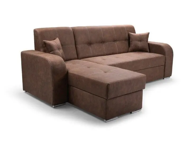 Kotna sedežna garnitura LUSI Kotna sedežna garnitura LUSI je priemrna za vsak prostor, saj je klasičnega izgleda. Sedežna je praktična za uporabo, saj se raztegne v ležišče z delfin