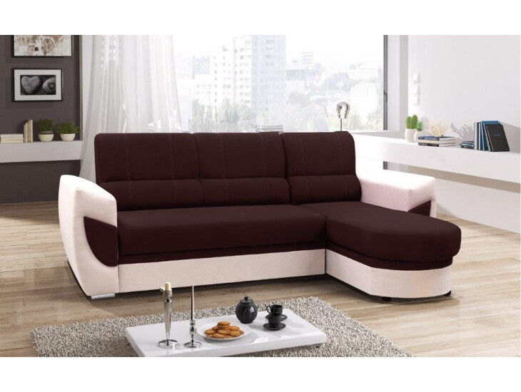 Kotna sedežna garnitura MARKY Kotna sedežna garnitura MARKY je moderen in privlačen kavč. Primeren je za vsako dnevno sobo. Sedežna se raztegne v dodatno ležišče z mehanizmom delfin.