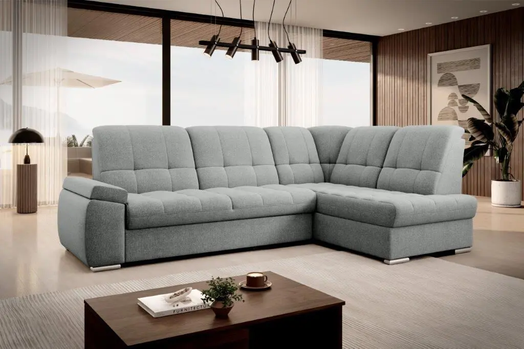 Kotna sedežna garnitura MAT 3 Kotna sedežna garnitura MAT3 je narejena iz kvalitetnih materialov in dobavljiva v več različnih barvah. Ima nastavljiv naslon za hrbet. Garnitura je