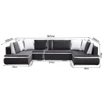 Kotna sedežna garnitura TEX je udobna ter praktična za uporabo. Oblazinjena je z blagom, ki je na voljo v več barvah. Sedežna garnitura je vzmetena z