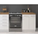 Kotni kuhinjski blok STELLA 310 x 230 cm narejen iz kvalitetne laminirane plošče. Dobavljiv je v beli mat barvi. Debelina delovnega pulta je 28 mm.
