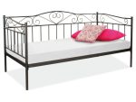 Masivna postelja TUB. Elegantnega videza za moderno spalnico. Kovinsko ogrodje. Dimenzija postelje je 90 x 200 cm. V ceno je vključen POSTELJNI POD. Barva: -