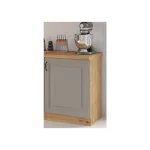 Kuhinjski blok ALISA 240 cm je dobavljiva v taupe barvi. Debelina delovnega pulta je 38 mm. Fronte kuhinje imajo MDF rob. Kuhinja je izdelana iz
