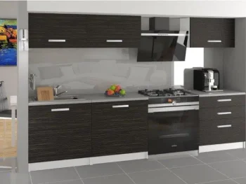 Moderno oblikovan in kvaliteten kuhinjski blok RABAT 180. Dobavljiv je v dveh barvah kuhinjskih elementov. Debelina kuhinjskega pulta je 3cm. Možnost je