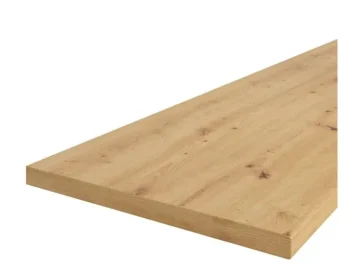 Kuhinjski blok STIL 240 cm je dobavljiva v beli barvi. Debelina delovnega pulta je 38 mm. Kuhinja je izdelana iz oplemenitenih ivernih plošč debeline 16 mm