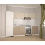Kuhinjski blok TIA 220 je dobavlja v beige/san marino barvi. Korpusi so iz laminirane plošče debeline 16 mm. Laminirane plošče so najpogosteje izbran