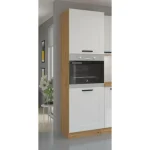 Kuhinjski blok VANESA 350 cm je dobavljiva v beli barvi. Debelina delovnega pulta je 38 mm. Kuhinja je izdelana iz oplemenitenih ivernih plošč debeline 16 mm