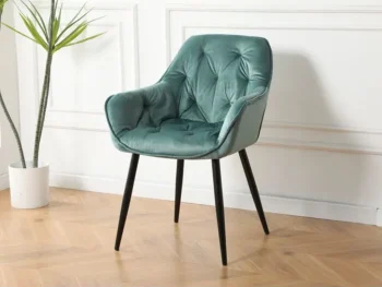 Kuhinjski stol ADO velvet mint je izdelan iz visoko kakovostne tkanine velvet. Močna stabilna kovinska konstrukcija mu zagotavlja vzdržljivost ter