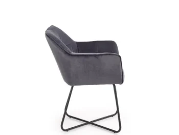 Kuhinjski stol ARNIKA je moderen in udoben stol s preprosto eleganco. Podnožje je izdelano iz kovine v črni barvi, kar daje stolu trpežnost in stabilnost.