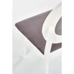 Kuhinjski stol DIJON2 je starinskega baročnega videza. Konstrukcija je izdelana iz lesa kavčuka v beli barvi. Za dodatno udobje je oblazinjen v sivo tkanino.