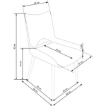 Kuhinjski stol DIZEL je moderen in kakovosten stol za vašo jedilnico. Ogrodje je narejeno iz kovine v črni barvi, oblazinjen pa je v kvalitetno tkanino v