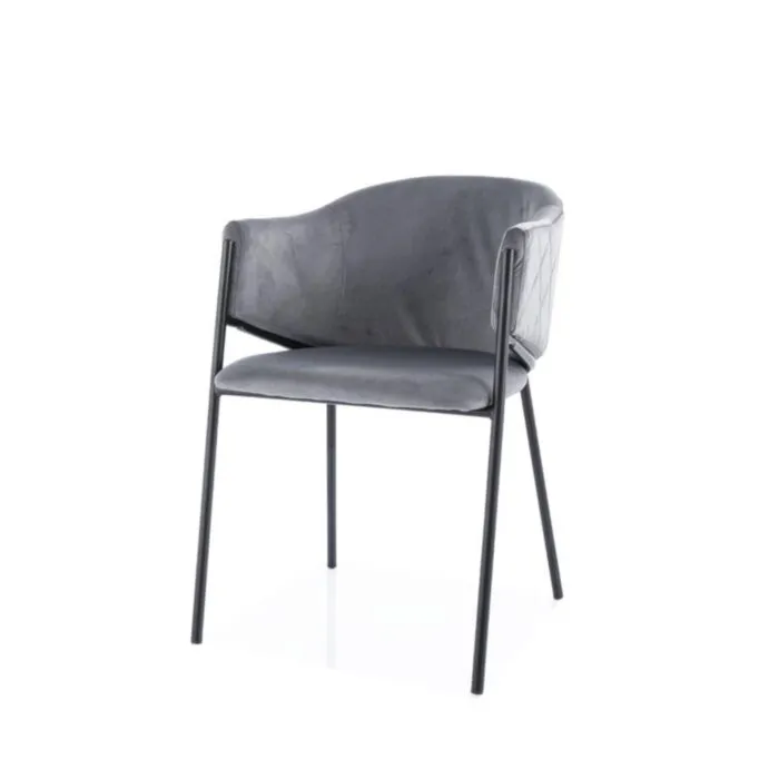 Kuhinjski stol ELTON - siva Kuhinjski stol ELTON siva, je eleganten kos pohištva. S svojim modernim dizajnom navduši. Daja prestižni videz, zaradi svoje oblike in barve. Stol je