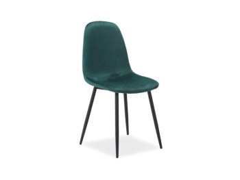 Kuhinjski stol FOXY 2 je klasično in elegantno oblikovan. Tanke noge so iz kovine v črni mat barvi, tako je stol hkrati eleganten kakor tudi trpežen in