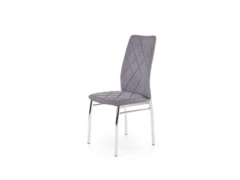 Kuhinjski stol KODA je eleganten in stilski stol za vsako jedilnico. Noge so narejene iz kovine v krom barvi. Za dodatno udobje je stol oblazinjen v tkanino