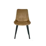 Kuhinjski stol LARA-LUX velvet beige je odlična rešitev za kombiniranje v minimalističen ali industrijski stil prostora. Kombinacija sivega prešitega blaga