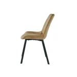 Kuhinjski stol LARA-LUX velvet beige je odlična rešitev za kombiniranje v minimalističen ali industrijski stil prostora. Kombinacija sivega prešitega blaga