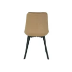 Kuhinjski stol LARA-LUX velvet beige je odlična rešitev za kombiniranje v minimalističen ali industrijski stil prostora. Kombinacija sivega prešitega blaga