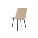 Kuhinjski stol LARA beige je odlična rešitev za kombiniranje v minimalističen ali industrijski stil prostora. Kombinacija beige prešitega blaga s črnimi