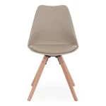 Kuhinjski stol NEW TREND taupe ima noge iz bukovega lesa, kar daje stolu stabilnost in vzdržnost. Sedalni del ter naslon za hrbet pa sta iz plastike, v taupe