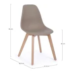 Kuhinjski stol SYSTEM taupe je eleganten kos pohištva, ki bo prinesel svežino v vsak prostor. Sedišče je izdelano iz kakovostnega polipropilena v taupe