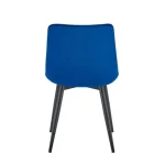 Kuhinjski stol VIKA velvet modra je odlična rešitev za kombiniranje v minimalističen ali industrijski stil prostora. Kombinacija bež prešitega blaga s