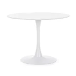 Miza BLOOM D100 bela je elegantna in preprosta miza. Mizna plošča je narejena iz MDF-ja s kovinskimi nogami, v beli barvi. Barva: - Bela Material: - MDF -