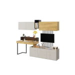 Mladinska soba SIMPL 2 je odlična ponudba za tiste, ki želijo sobo urediti v dizajnerskem in brezčasnem stilu. Komplet je sestavljen iz sedmih elementov: 1