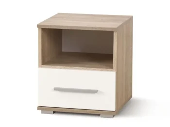 Nočna omarica MILICA 1 je klasična omarica iz kvalitetnih materialov. Narejena je iz laminata z ABS robovi. Odlično se poda v vsak prostor ne glede na