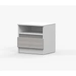 Nočna omarica ZEUS je primerna za vsako spalnico. Narejena je iz kvalitetne laminirane plošče s 16 mm debelino in ima ABS robove. Ima en majhen odprt