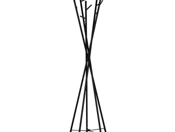 Praktičen obešalnik NINO, primeren za vsak prostor. Narejen je iz jekla prašno barvanega v črno barvo.  Dimenzija : - Š: 50 cm - G: 50 cm - V: 180 cm