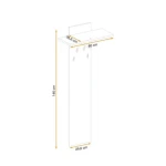 Obešalnik za predsobo BENO je eleganten ter atraktiven. Moderen dizajn v barvi svetlega hrasta, v kombinaciji črnih obešalnih kljukic. Obešalna stena je