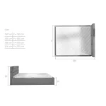 Oblazinjena postelja SORA 140 x 200 – predstavitvena slika
