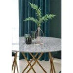 BONIN je okrogla kuhinjska miza iz kovine in MDF-ja. Je sodobna in kvalitetna. Dimenzije: - Fi120 x V: 76 cm Material: - MDF / kromirana kovina Barve: -