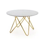 BONIN je okrogla kuhinjska miza iz kovine in MDF-ja. Je sodobna in kvalitetna. Dimenzije: - Fi120 x V: 76 cm Material: - MDF / kromirana kovina Barve: -