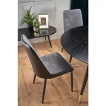 Okrogla miza MEMO je kvalitetna okrogla miza iz kovine in MDF-ja. Dimenzije: - Fi120 x V: 75 cm Material: - MDF lakirano / barvana kovina / kromirana