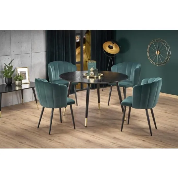 Okrogla miza MEMO je kvalitetna okrogla miza iz kovine in MDF-ja. Dimenzije:  - Fi120 x V: 75 cm Material: - MDF lakirano / barvana kovina / kromirana