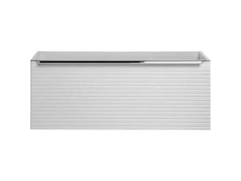 Omarica za umivalnik AURORA 90 cm je narejena iz kvalitetne laminirane plošče. Ta kolekcija je posebna, ker uporablja horizontalno rezkanje front. Ima