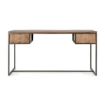 Pisalna miza 2C ELMER je narejena iz lesa v kombinaciji z kovinskim okvirjem. Material: - Kovina - Les Barva: - Akacijev les - Črna Dimenzije: širina: 150cm