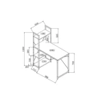 Pisarniška miza BELAS - črna, je moderna in praktična miza, izdelana iz iverne plošče in kovine, v barvni kombinaciji sonoma hrasta in črne. Opremljena
